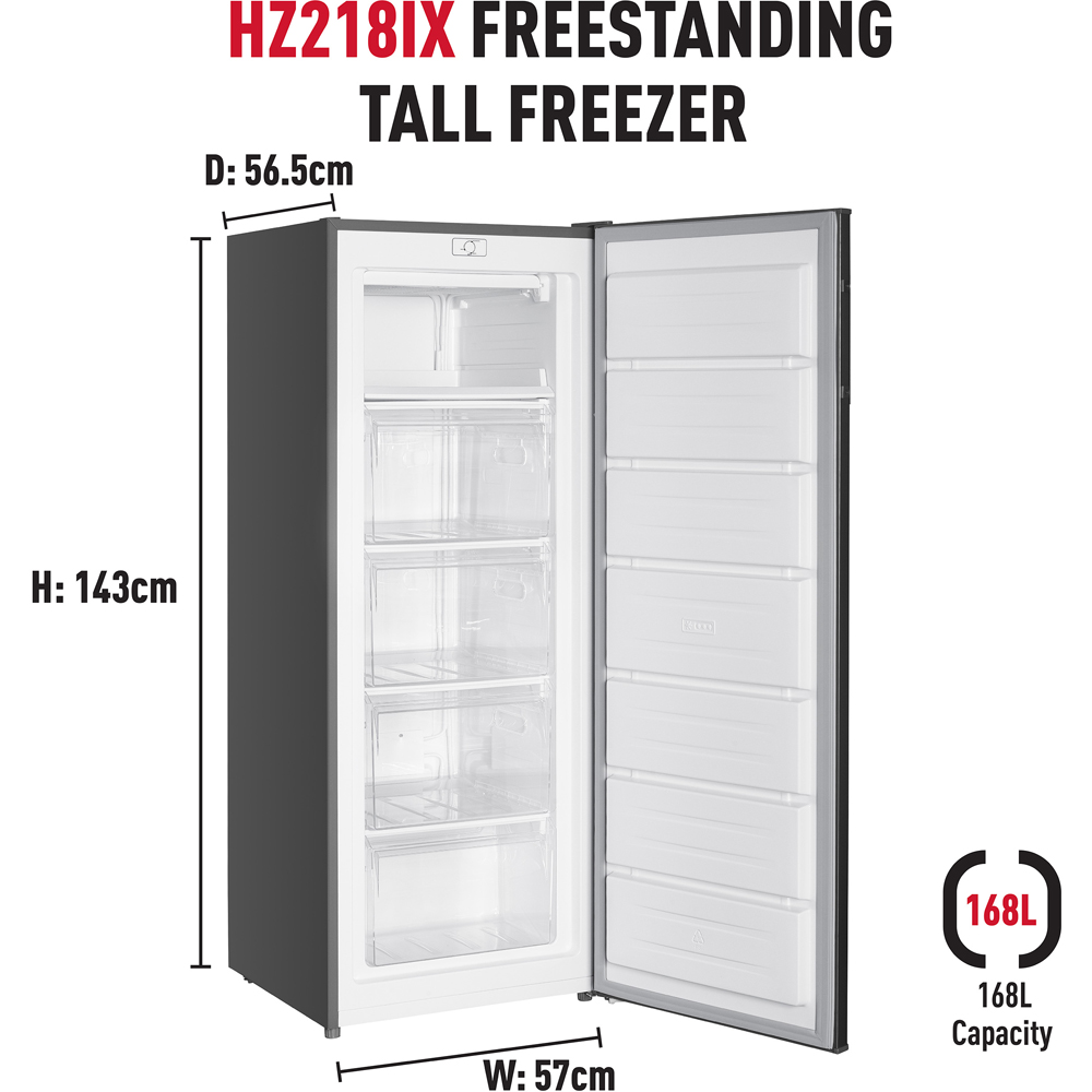 Haden HZ218IX Silver 168L Tall Freezer Image 4