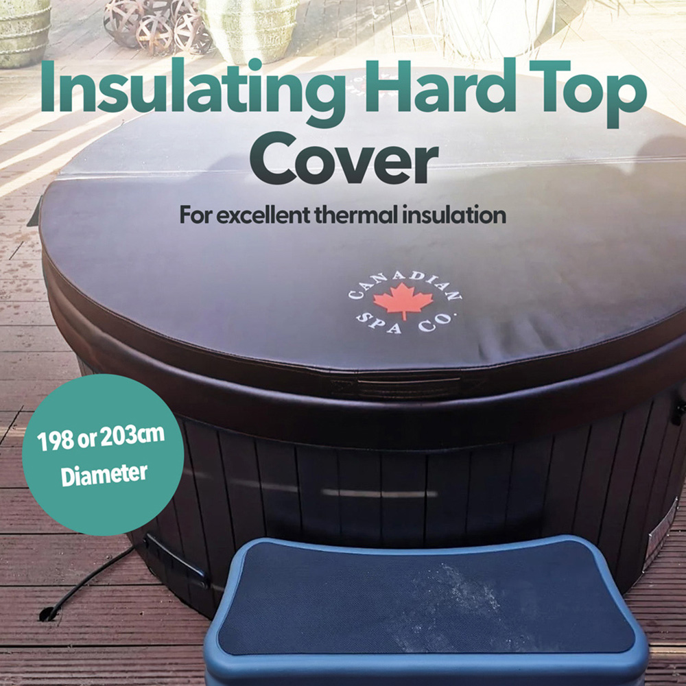 Canadian Spa Company Brown Round Hot Tub Cover 203cm Image 2
