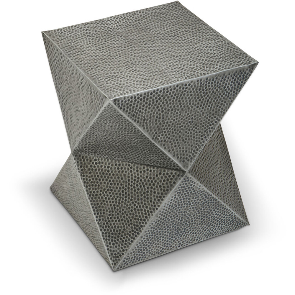 Premier Housewares Rabia Grey Inverted Triangular Stool Image 4