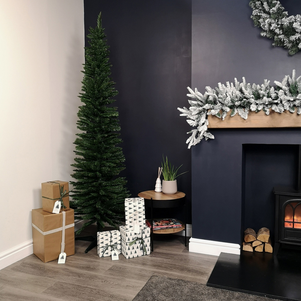 Samuel Alexander Green Pencil Slim Artificial Christmas Tree 7ft Image 8