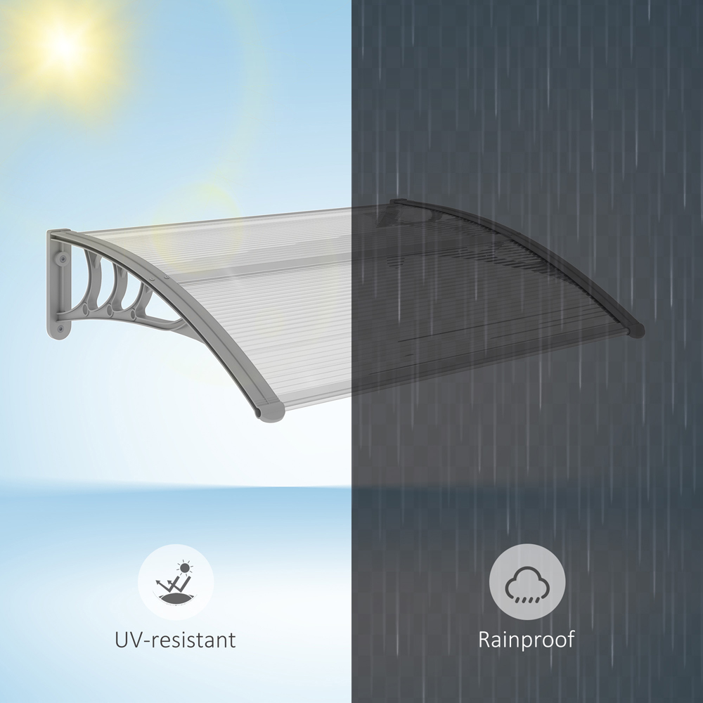 Outsunny Clear Door Canopy 100 x 75cm Image 5