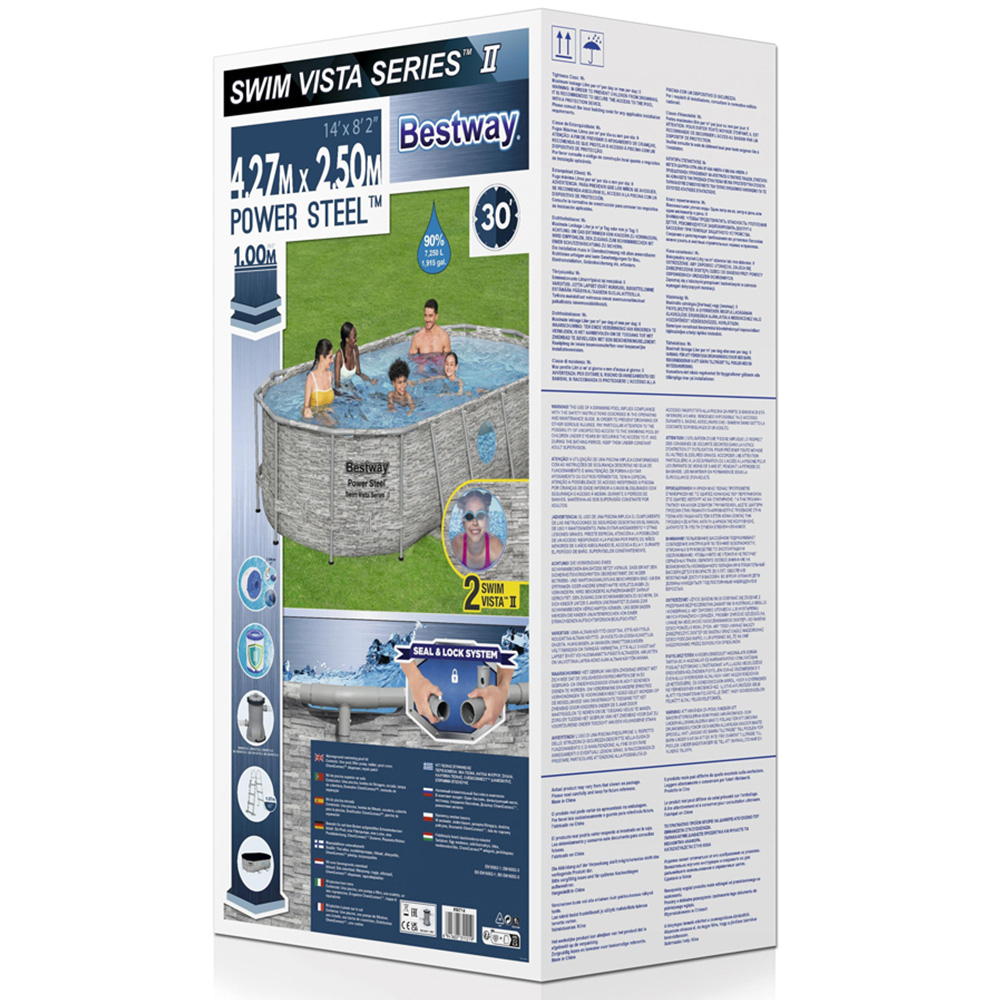Bestway Swim Vista Oval Paddling Pool 14 x 8.2ft x 39.5 inch Image 9