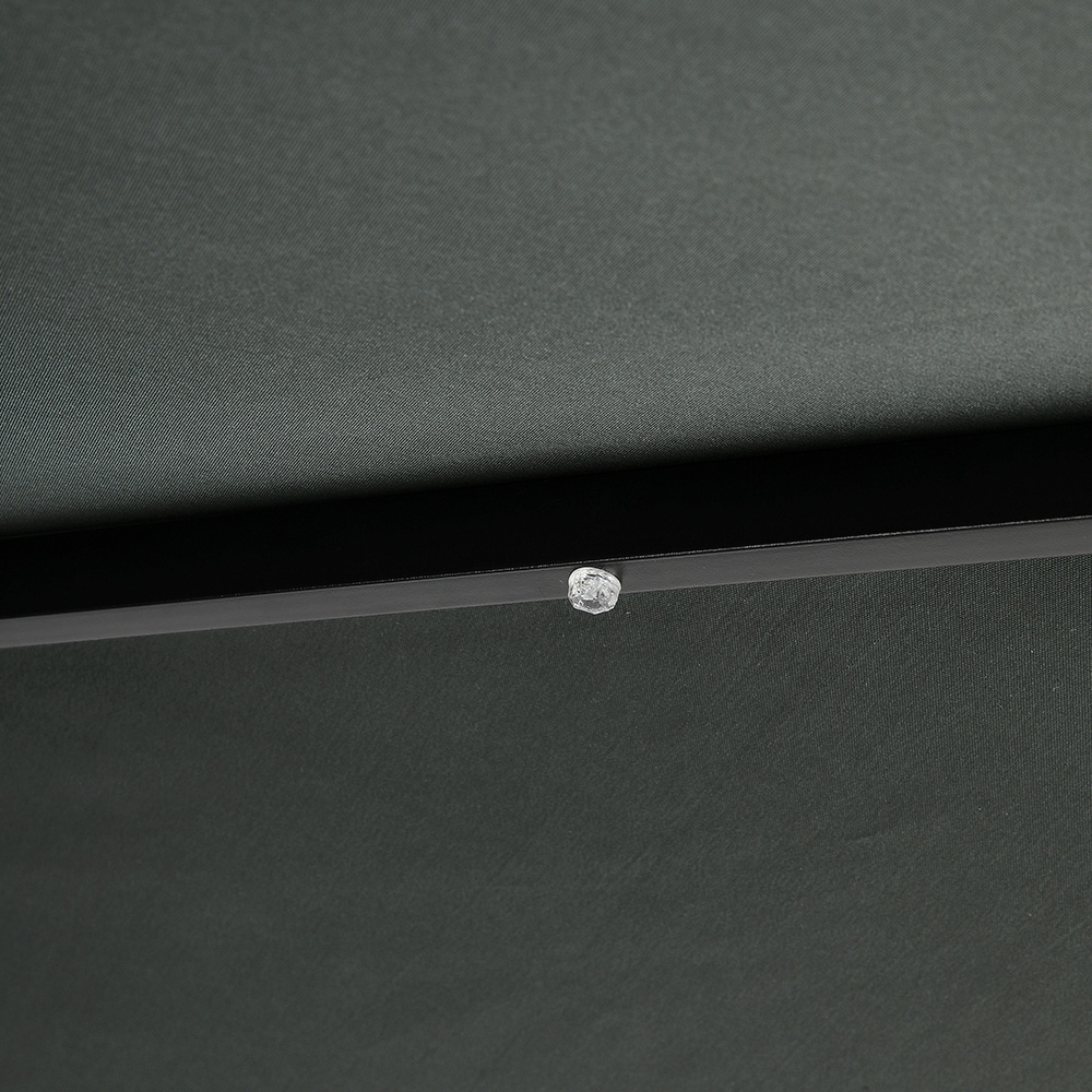 Living and Home Dark Grey LED Square Rotatable Cantilever Parasol with Round HDPE Base 3m Image 3
