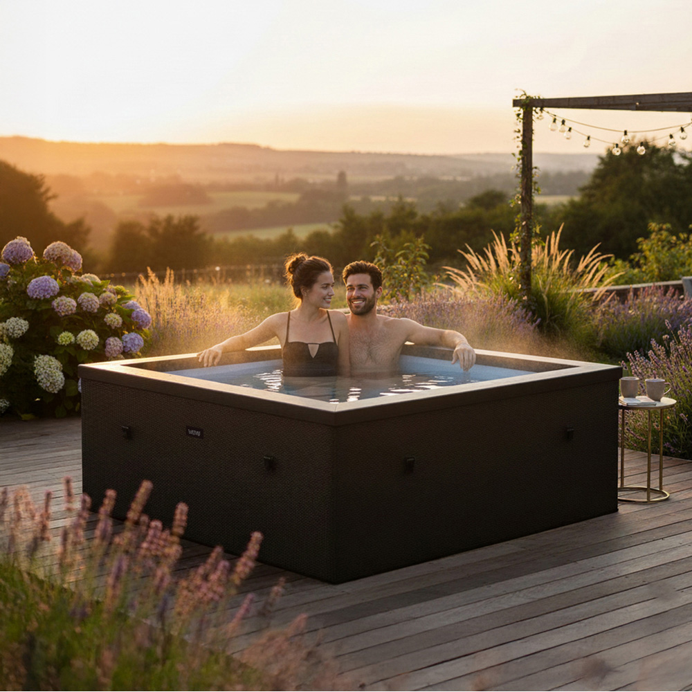 Wave Spas Garda 4 Person Pebble White Eco Foam Hot Tub with EnergySave Bundle Image 2