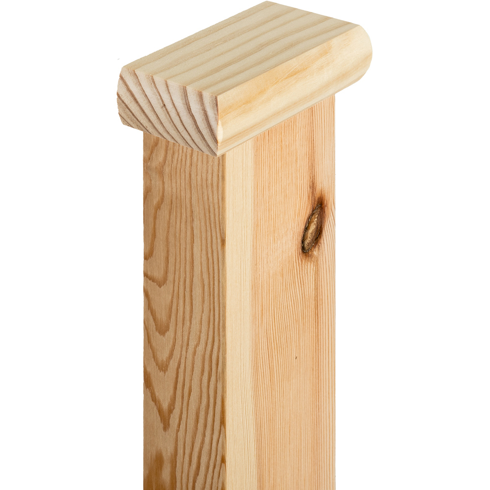 Blueprint Joinery Cambridge Half Flat Clear Pine Newel Post Cap 90mm Image 3
