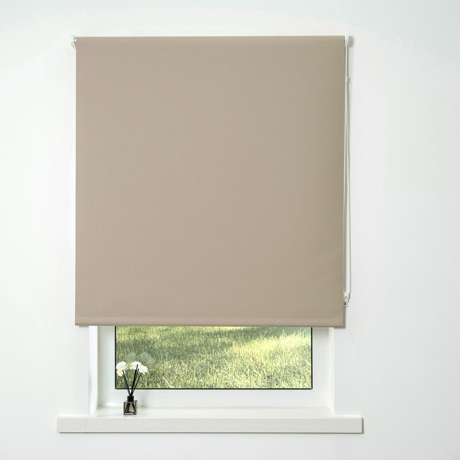 Divante Plain Blackout Roller Blind - Desert Taupe / 120cm Image 1