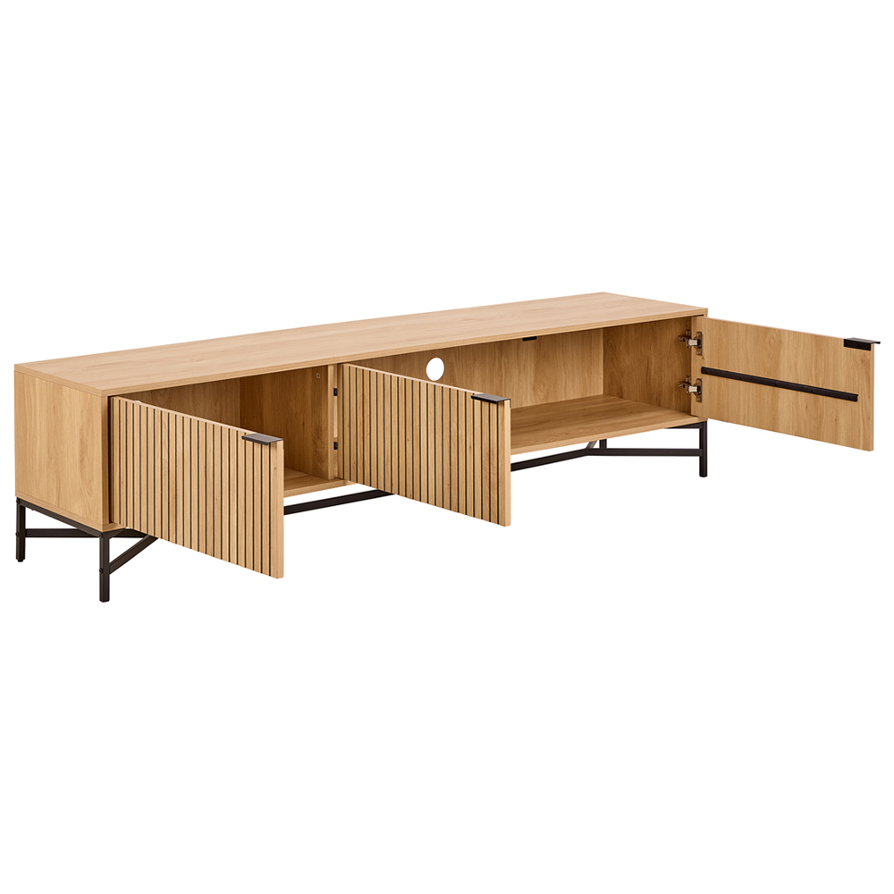 Florence Jaipur 3 Door Oak TV Unit Image 4