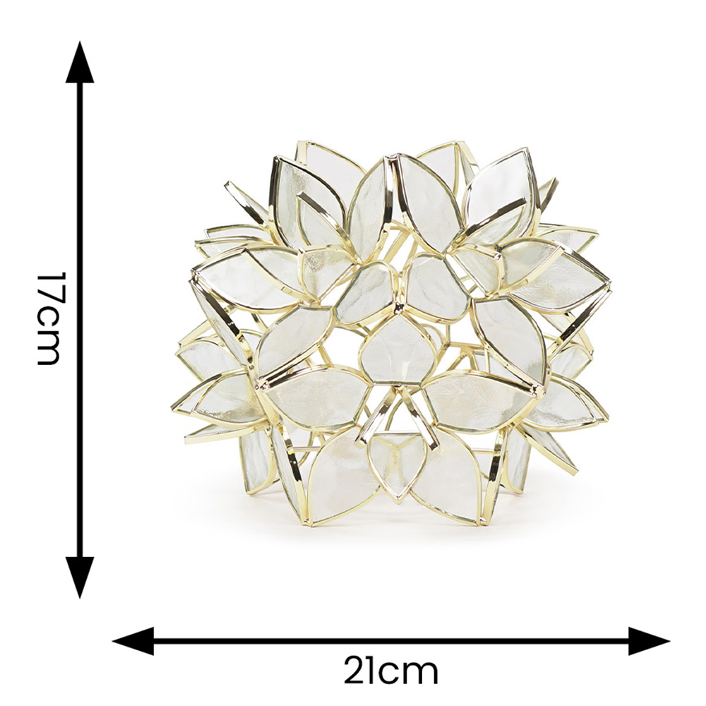 ValueLights Reine Clear Flower Glass Pendant Lamp Shade Image 5