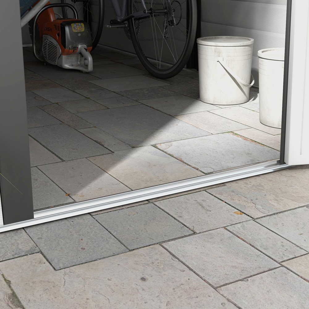 Outsunny 9 x 6ft Dark Grey Storage Metal Shed Image 4