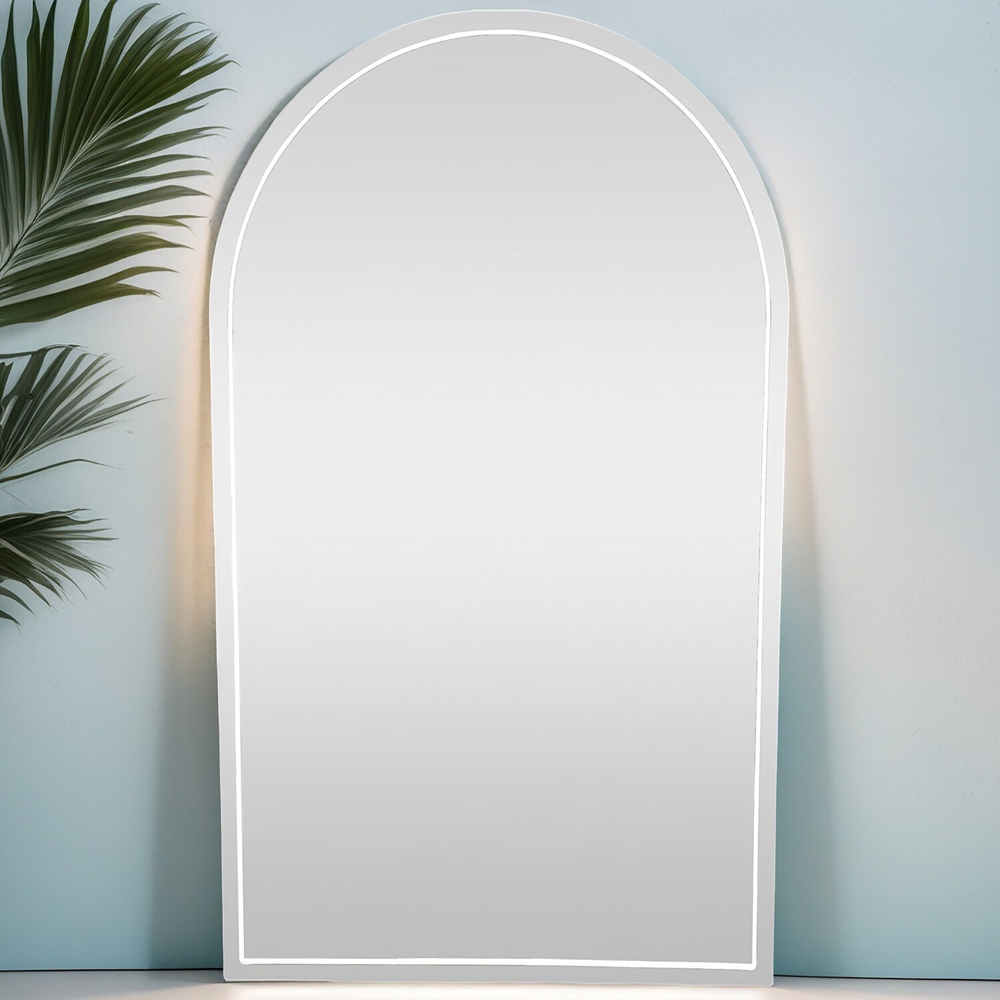 Wide Arch Neon Mirror Silver Image 2