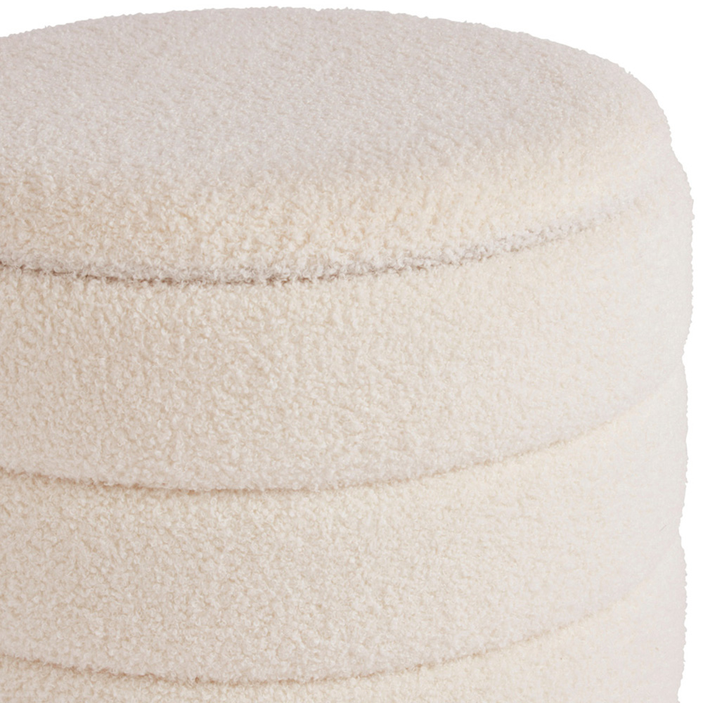 GFW Otis Teddy Boucle Storage Stool Image 4