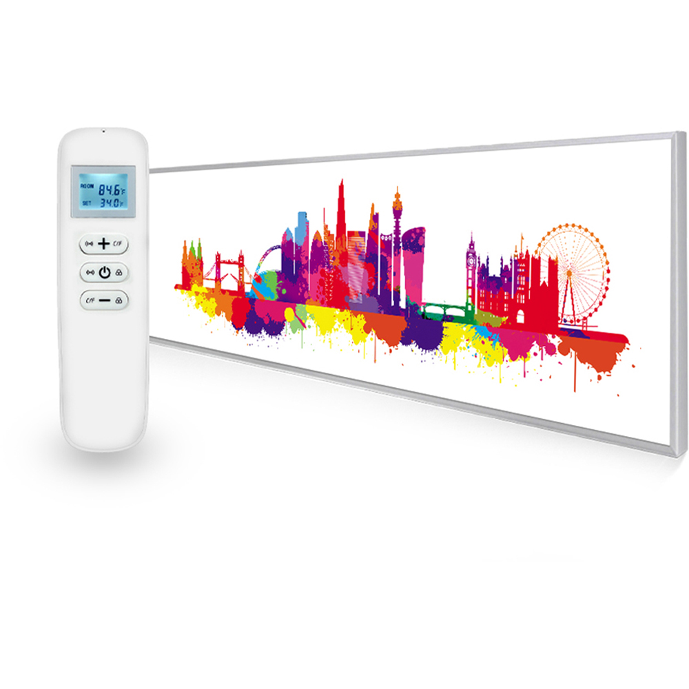 Mirrorstone Nexus London Skyline Splash Ultraslim Wi-Fi Infrared Heating Panel 350W 295 x 1195mm Image 2