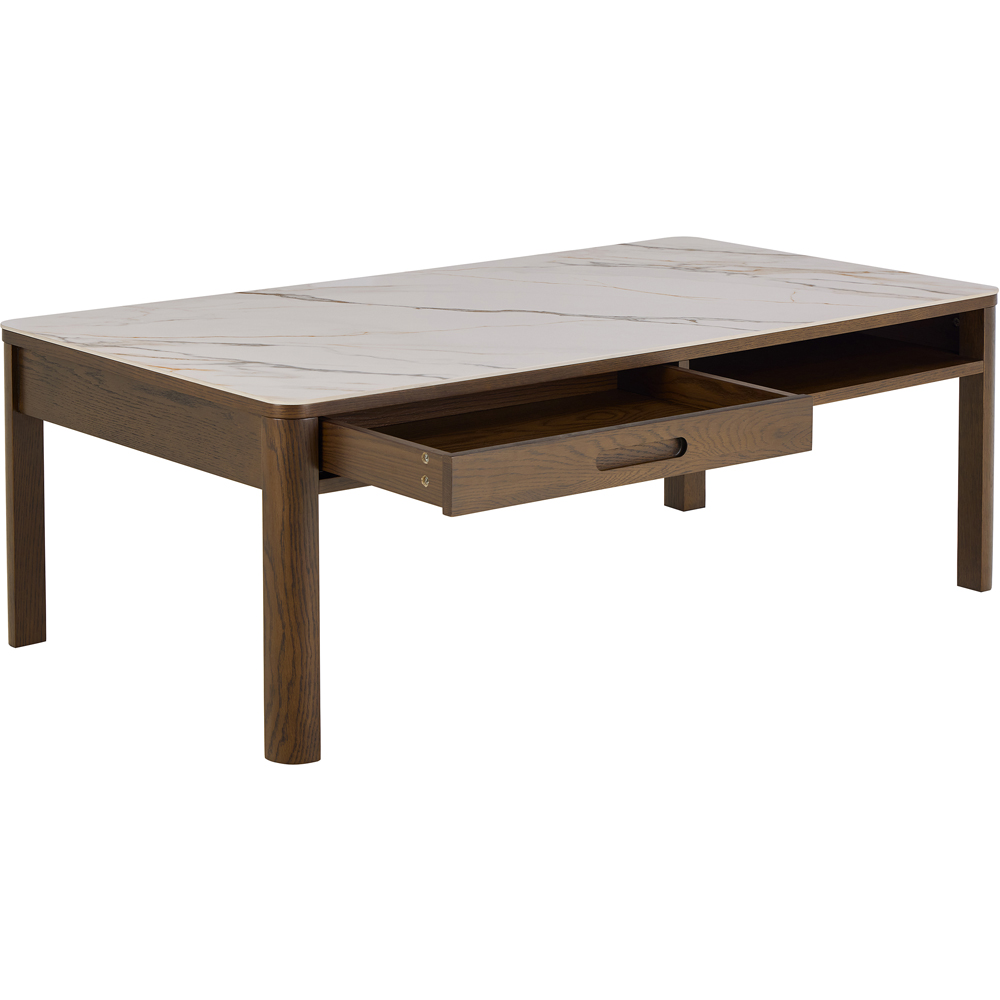 Florence Southampton Single Drawer Single Shelf Cream Ceramic Coffee Table Image 5