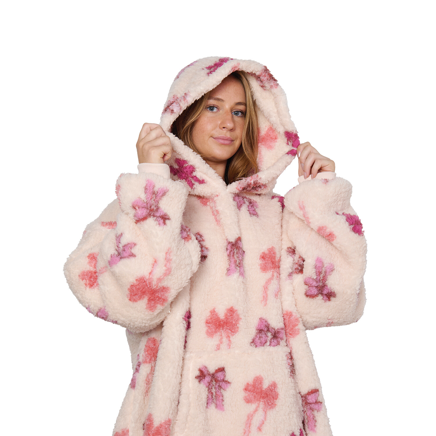 Printed Sherpa Hoodie Image 15