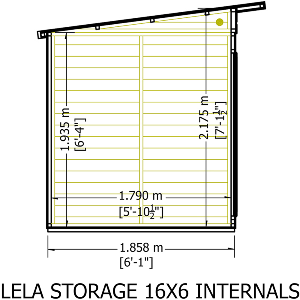 Shire Lela 16 x 6ft Double Door Summerhouse with Storage Image 8