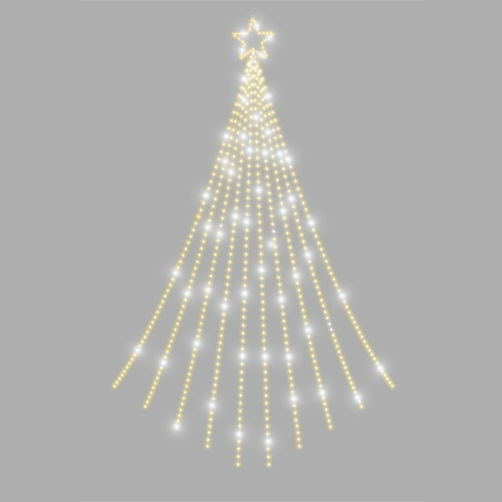 Xmas Haus 1010 Warm White LED Waterfall Light Chain 7m Image 2