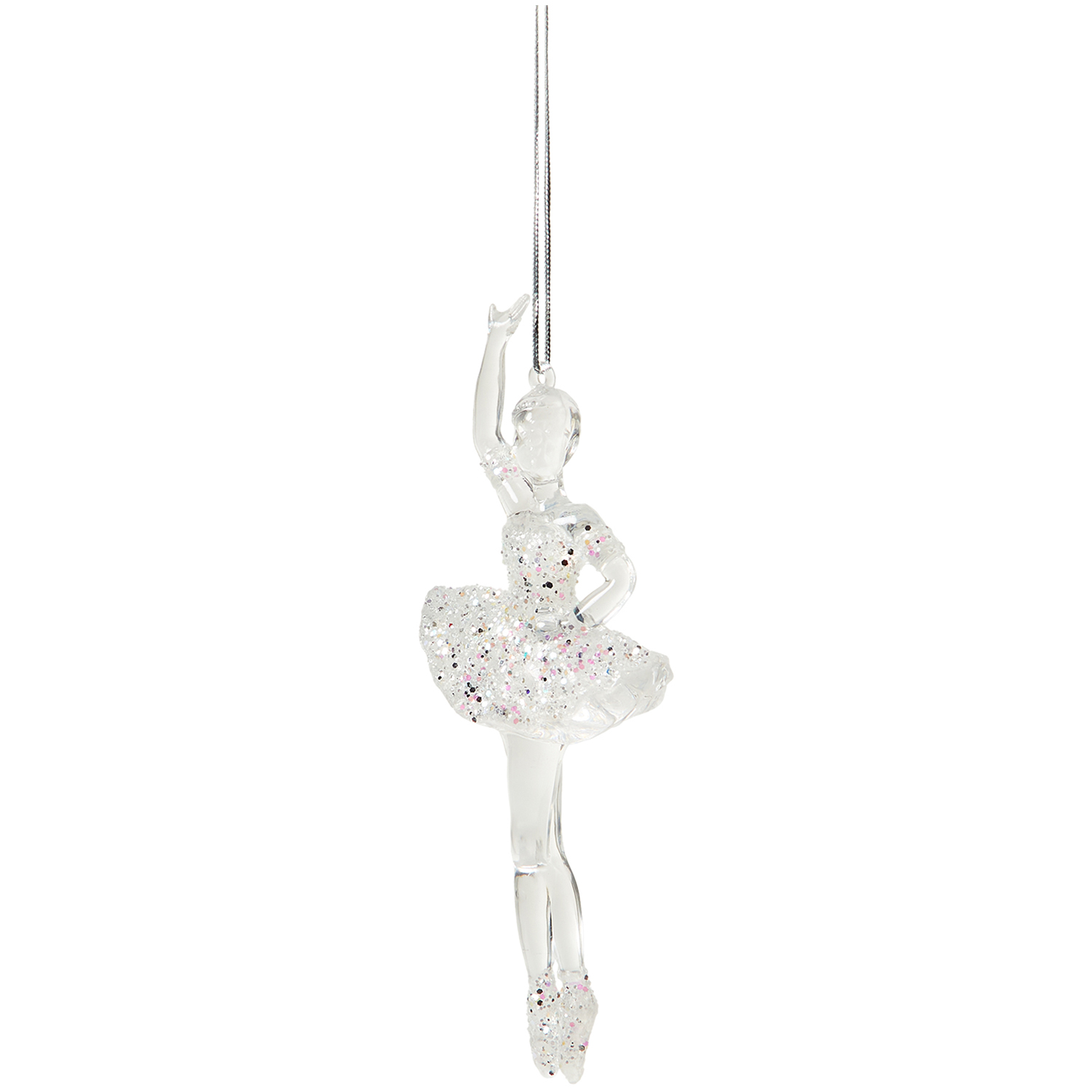 Hanging Glitter Ballerina Decoration - Silver Image 7