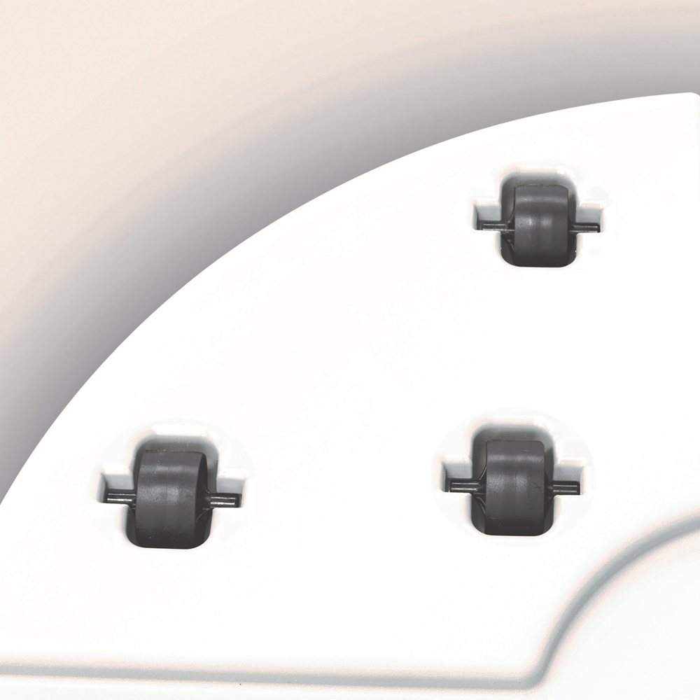 Ivyline Cleo White Planter with Wheels 40cm Image 5