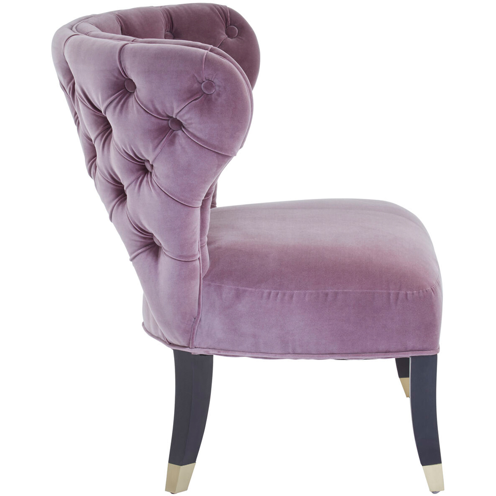 Premier Housewares Villi Lilac Velvet Accent Chair Image 3