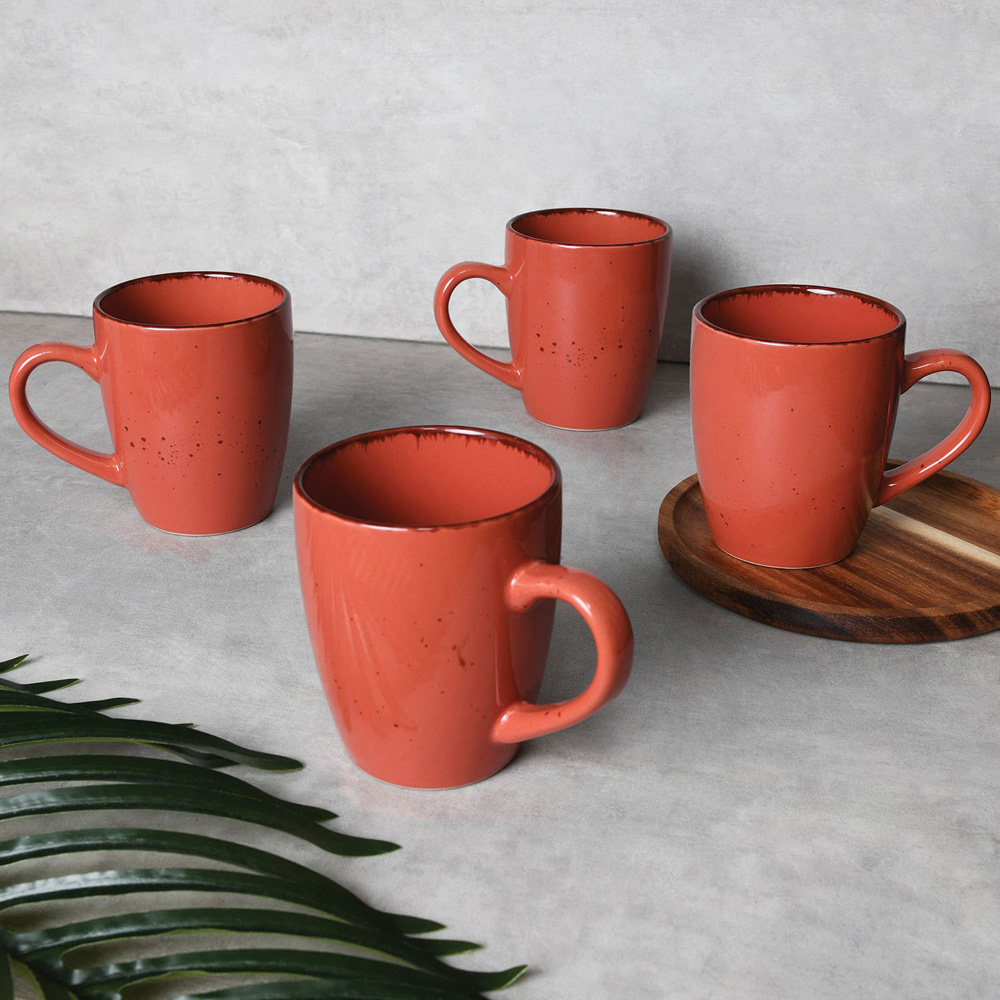Pack of 4 Arte Mugs - Coral Image 2