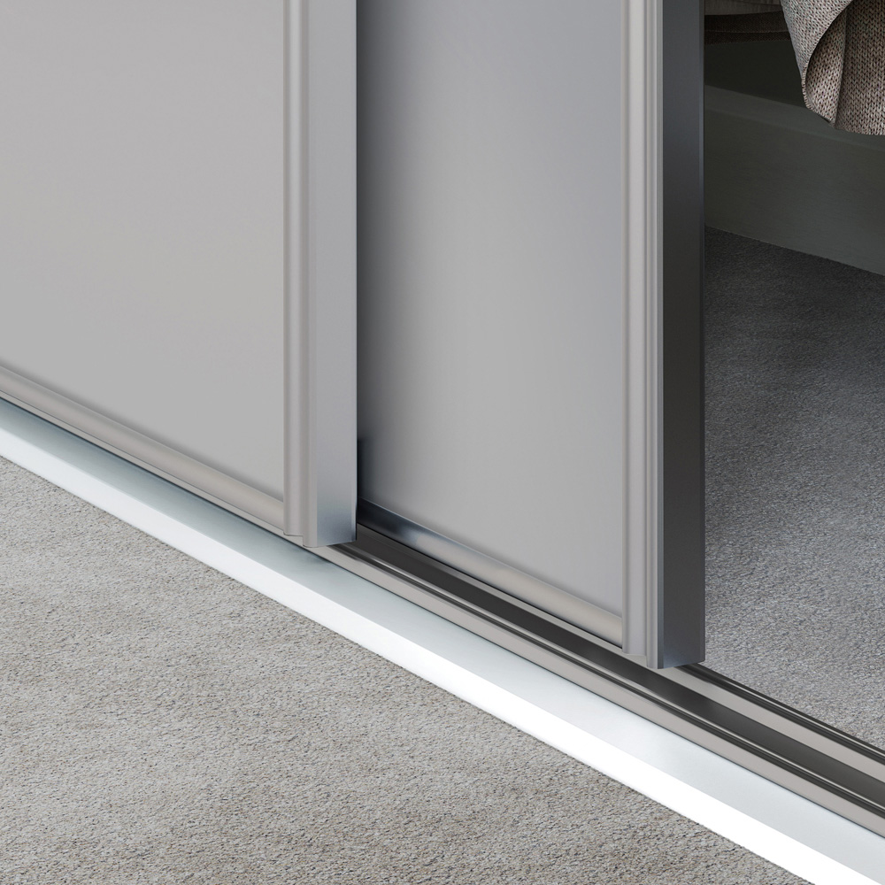 Spacepro Classic 3 Door Dove Grey Panel Sliding Wardrobe Kit 2216mm Image 4