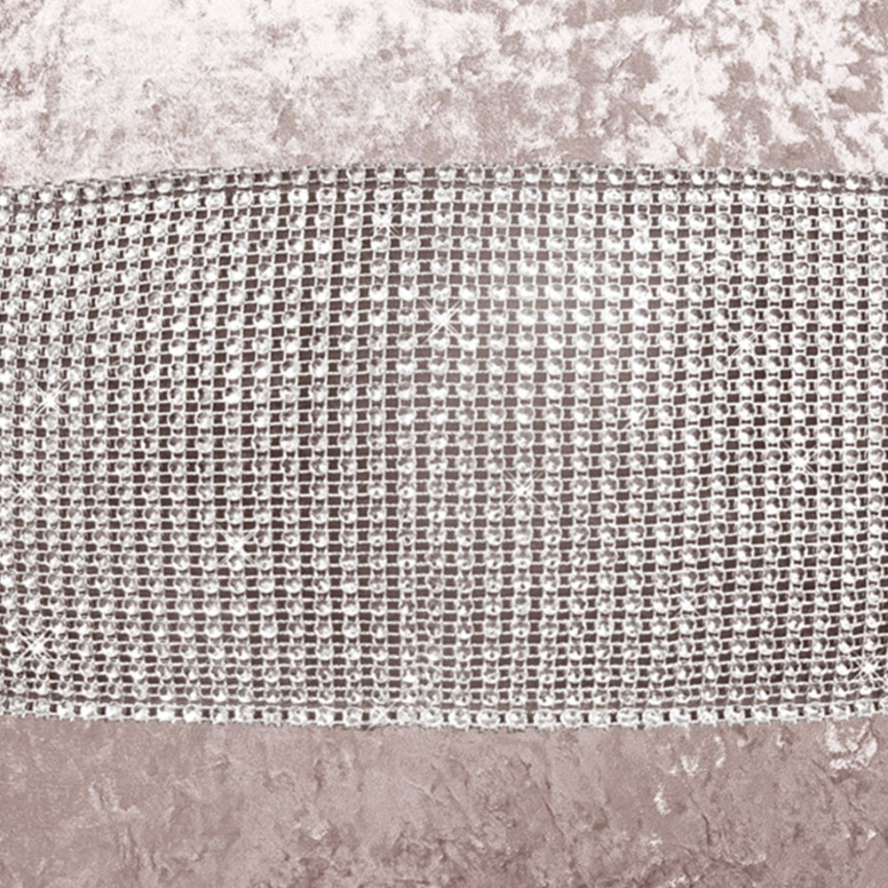 Intimates Diamonte Crushed Velvet Blush Filled Cushion 43 x 43cm 2 Pack Image 2