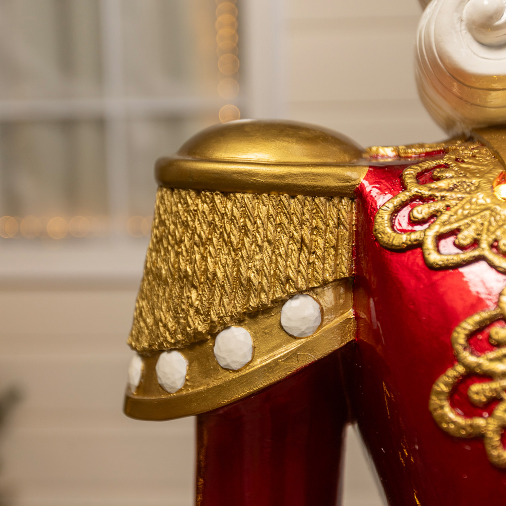 The Christmas Centre Red, Blue and Cream Traditional Nutcracker King 6ft Image 4