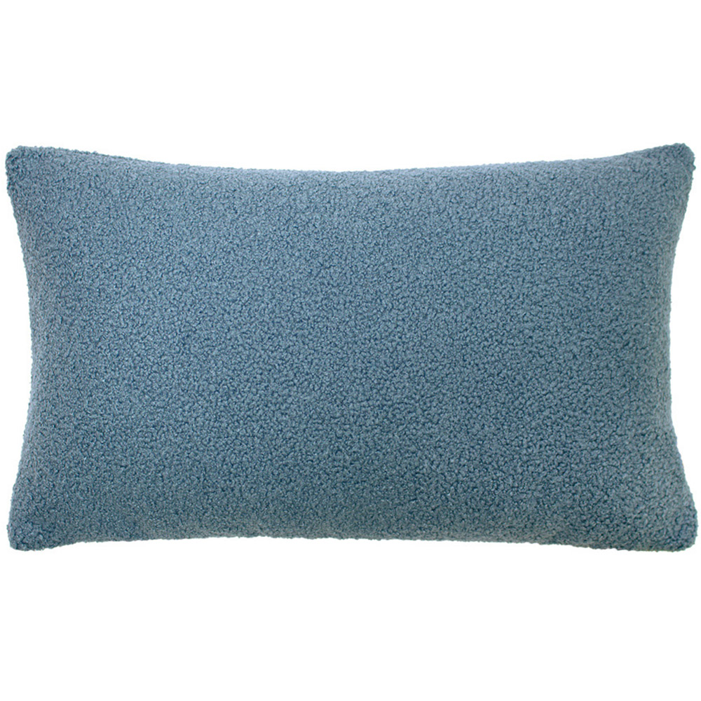 furn. Malham Wedgewood Fleece Rectangular Cushion Image 1