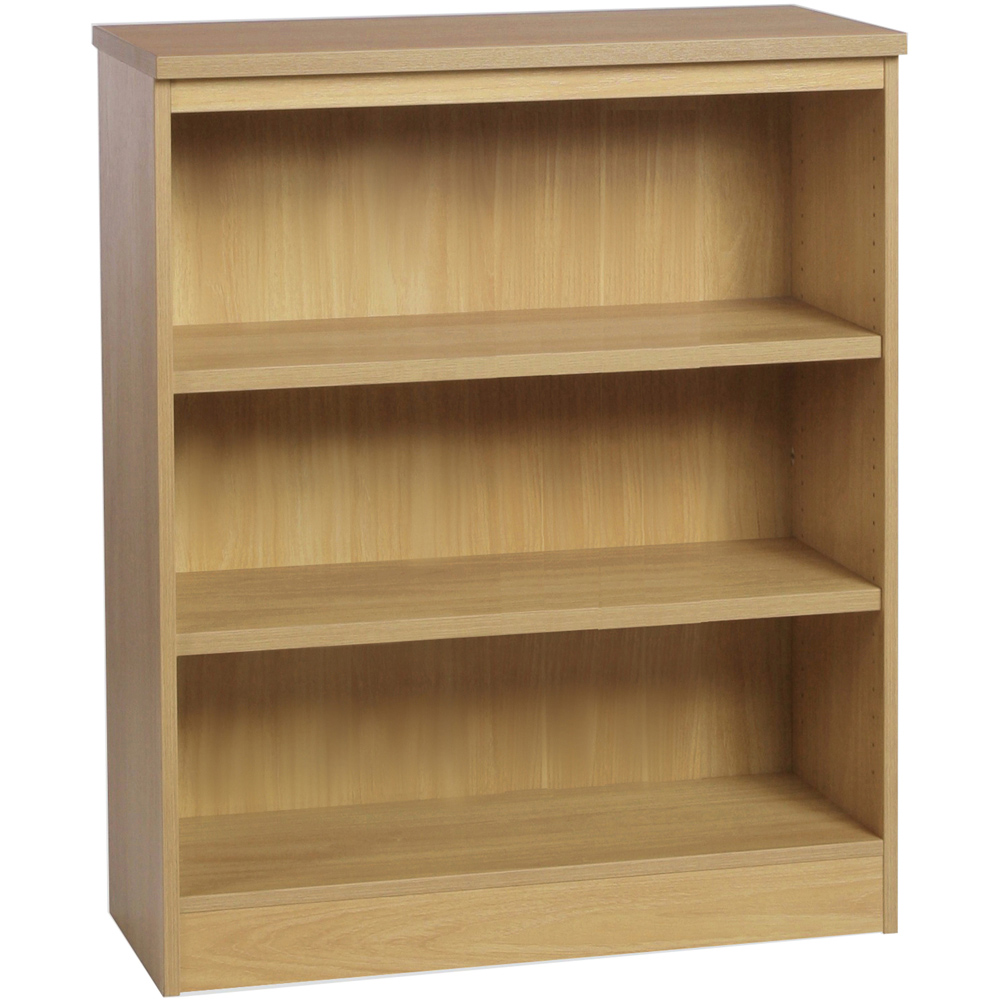 R White Cabinets 3 Shelf Classic Oak Mid Height Bookcase Image 2