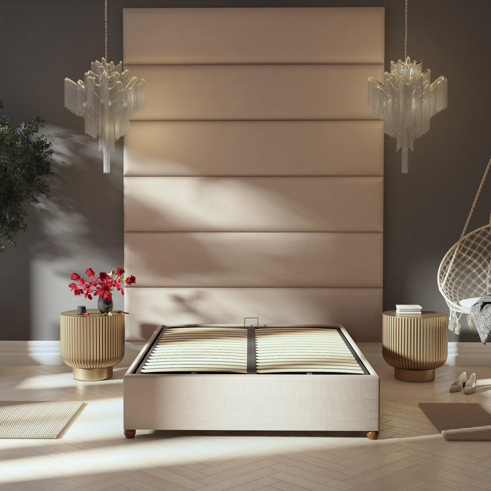 Aspire Furniture Llewelyn-Bowen Luxury Off White Eire Linen Wall Mounted Headboard 45cm Image 6