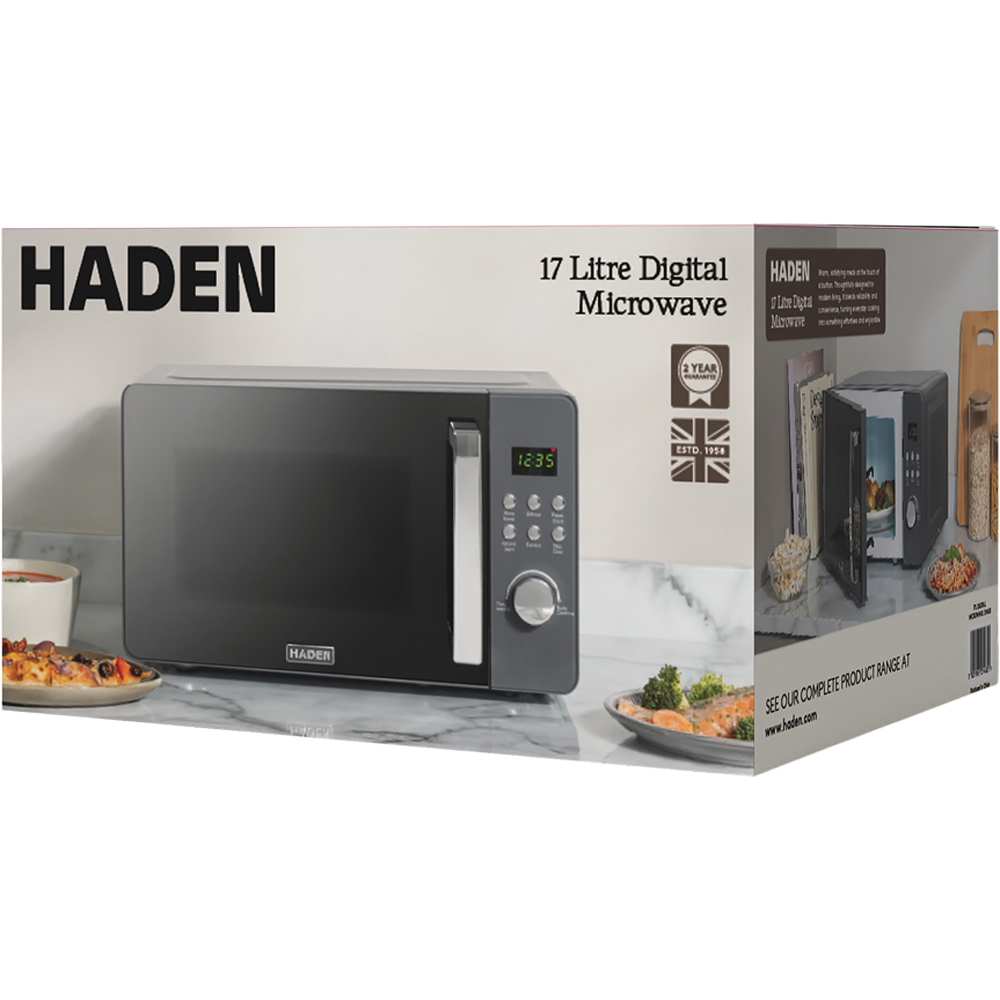 Haden 214621 Grey 17L Digital Microwave 700W Image 5