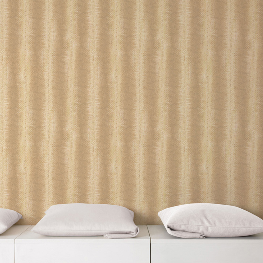 Galerie Natural FX Faux Snake Skin Ochre and Metallic Gold Wallpaper Image 2