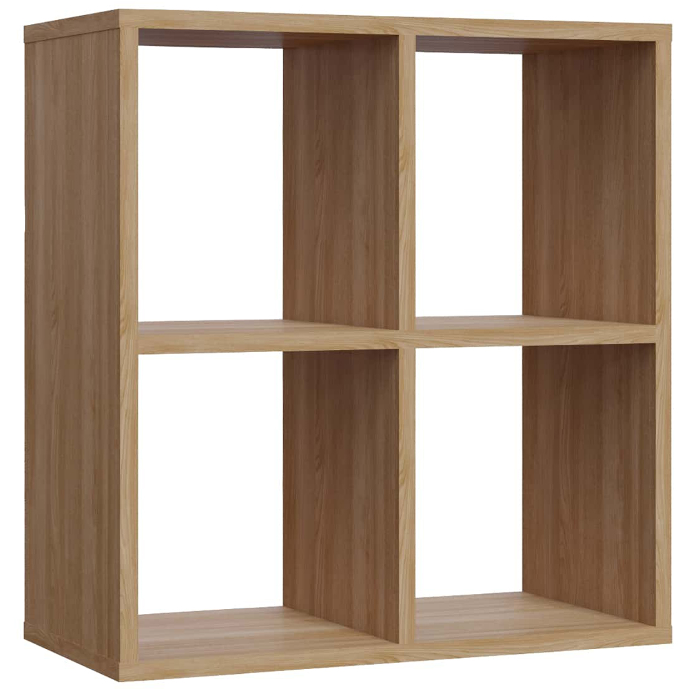 Decorotika Hansen 4 Shelf Oak Side Table Image 2