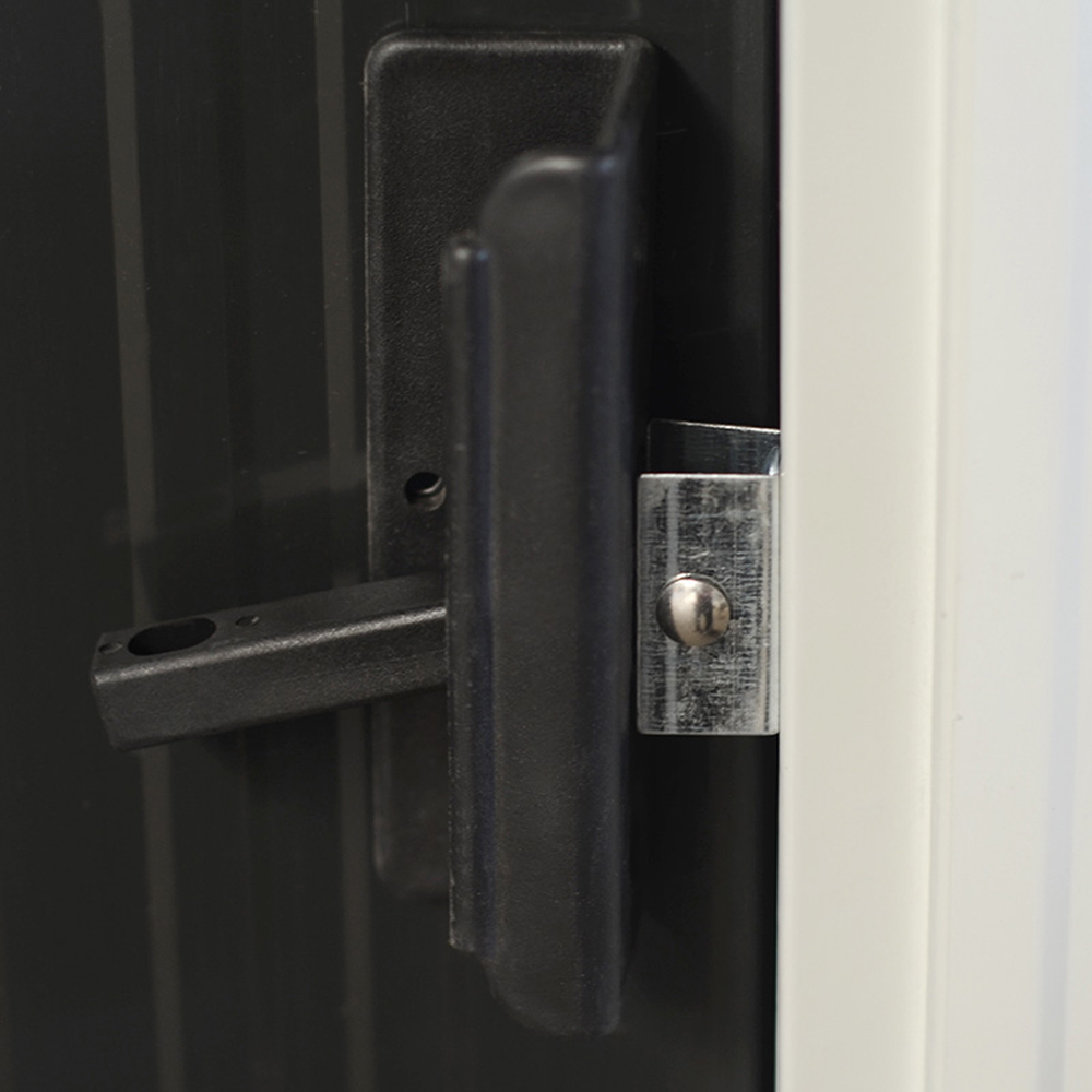 Living and Home 5 x 7ft Black Weather Resistant Steel Storage Shed with Sliding Door Image 4