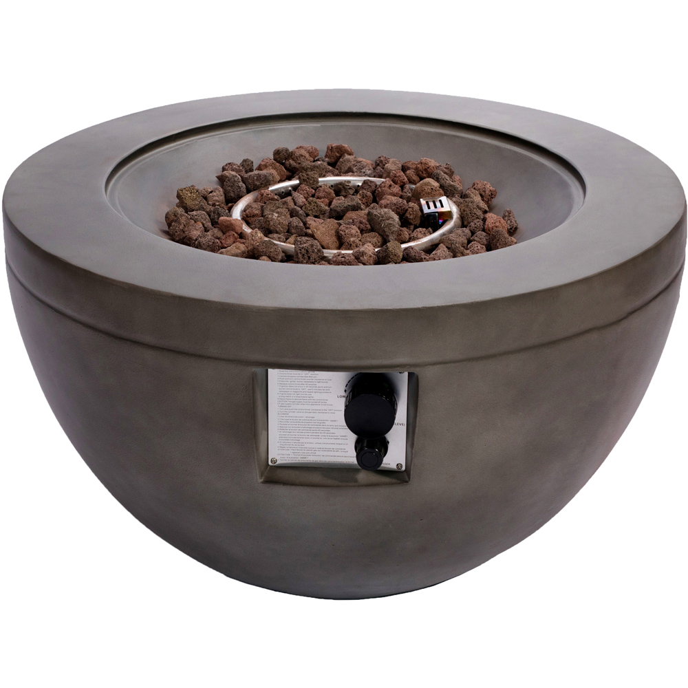 Centurion Tabiti Dark Grey Lavish Patio Gas Fire Pit with Stone Finish Image 4