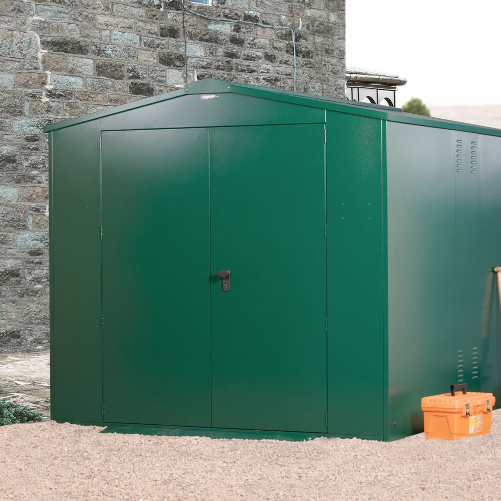 Asgard Gladiator 7 x 9ft Double Door Cream High Security Apex Bike Shed Image 9