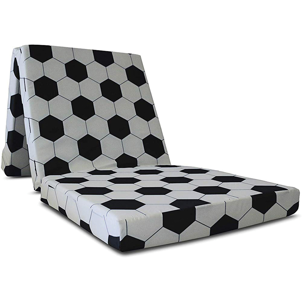 Visco Therapy Kids Football Black Folding Futon Z Bed Mattress Image 2