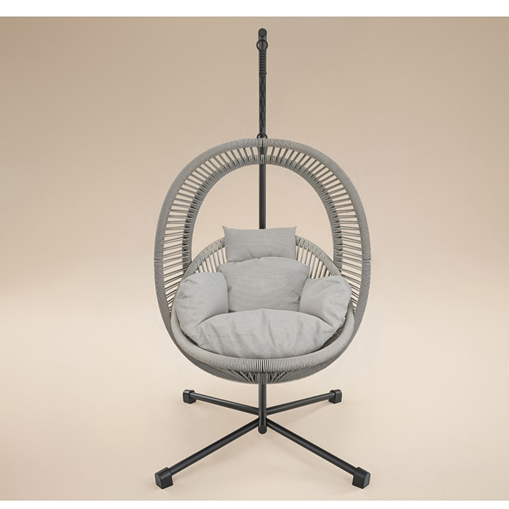 SOLACE+CO Lana Light Beige Garden Swing Chair Image 3