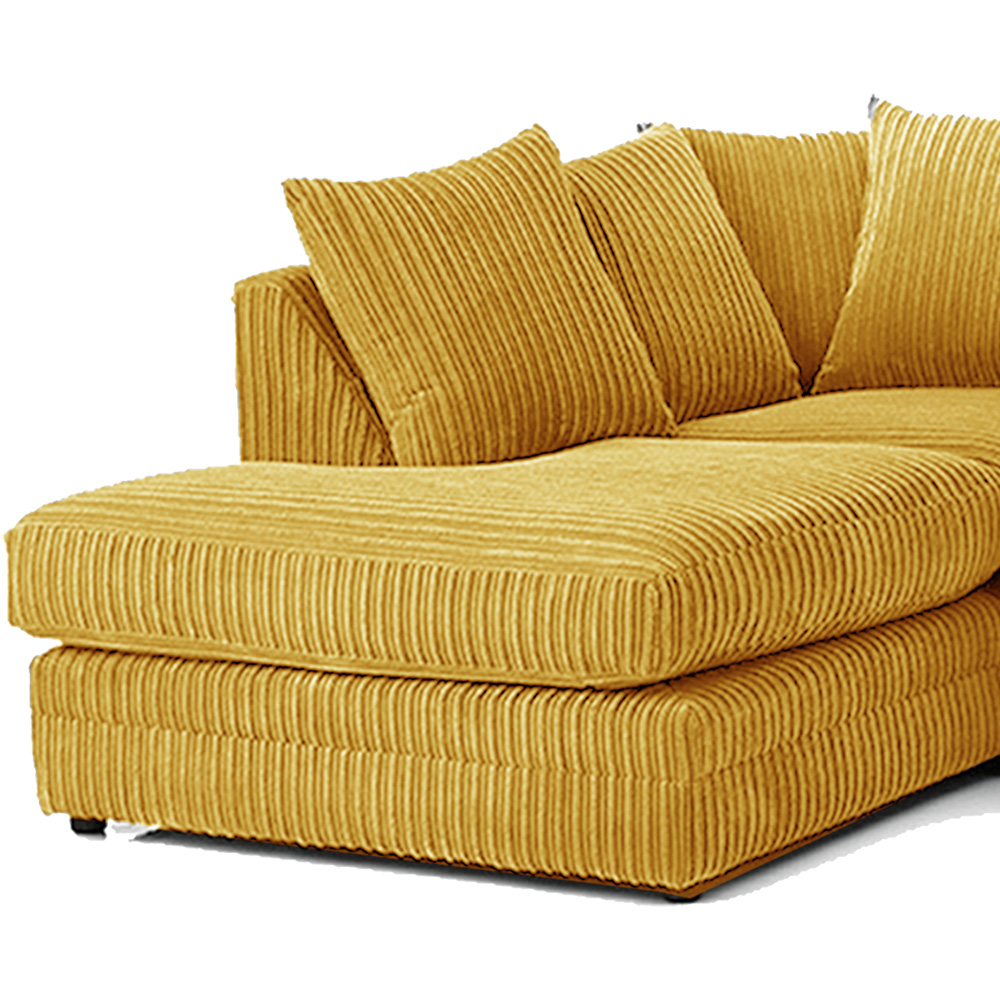 Luxor 3 Seater Mustard Jumbo Cord Left Hand Facing Corner Sofa Image 3