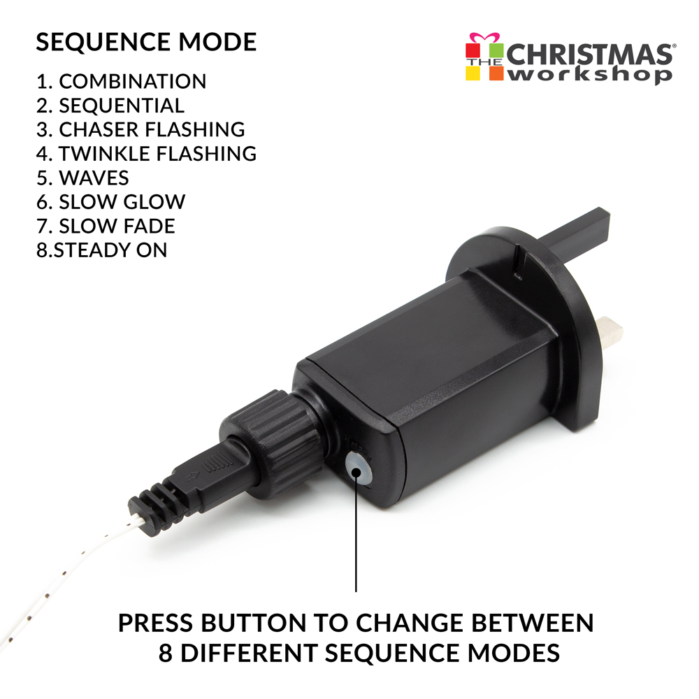 The Christmas Workshop 2000 Warm White LED Icicle String Light Image 7