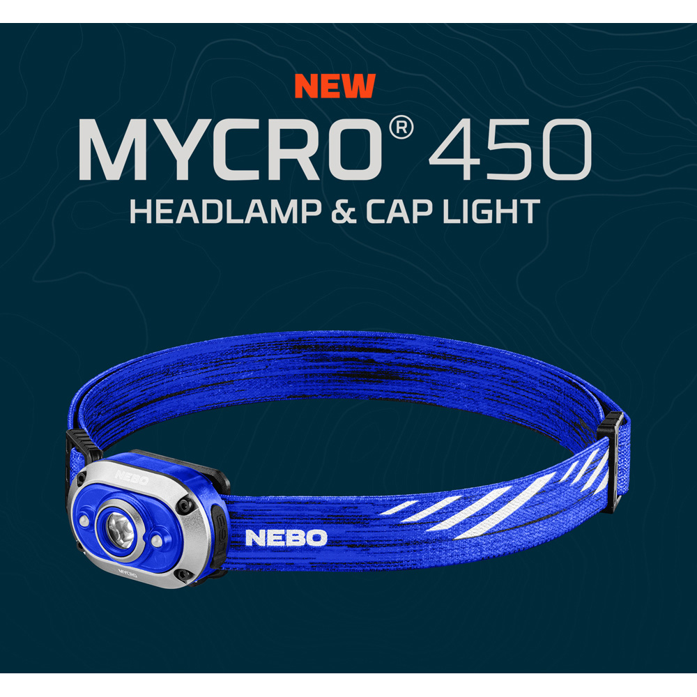 Nebo Mycro 450 2-in-1 450 Lumens Blue Rechargeable Detachable Headlamp and Cap Light Image 5