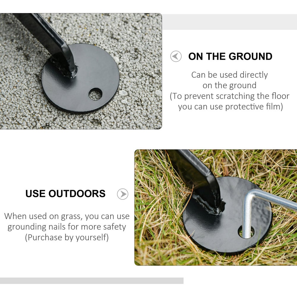 Outsunny Black Hanging Swing Chair Stand Image 6