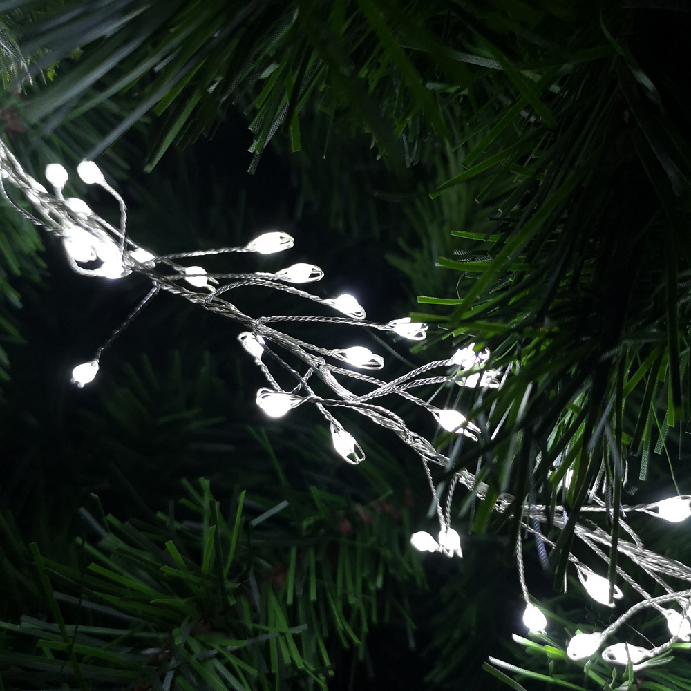 Premier UltraBrights 800 Cool White LED Silver Pin Wire Cluster Light 5.5cm Image 4