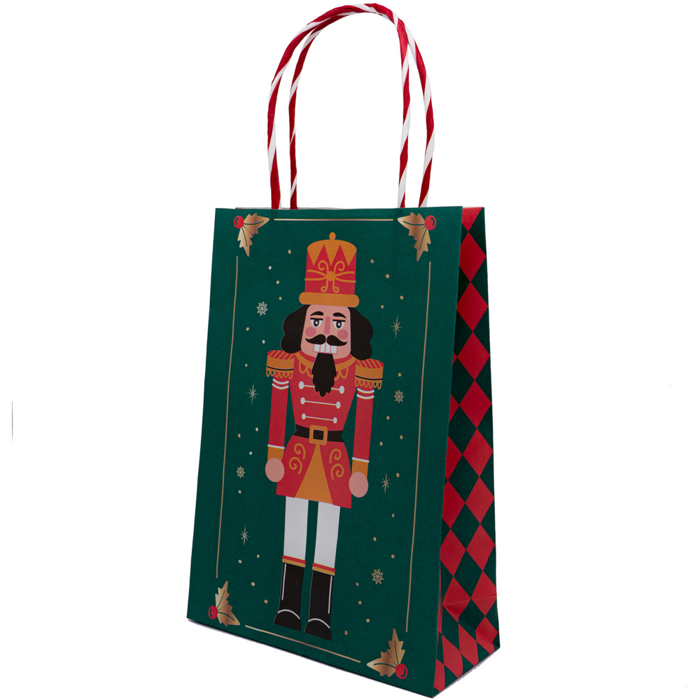 Pack of 8 Nutcracker Party Bags Green Image 4