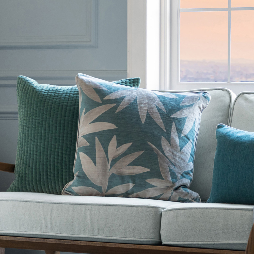 Voyage Maison Additions Silverwood River Velvet Feather Cushion 50 x 50cm Image 2