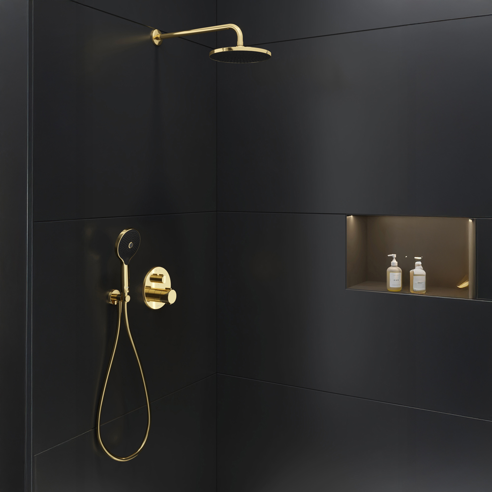 Duravit Polished Gold Ceiling S shower Arm 400mm Image 4