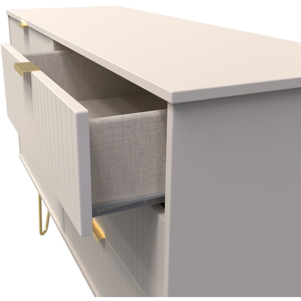 Crowndale Linear 6 Drawer Kashmir Matt Chest of Drawers Ready Assembled Image 6