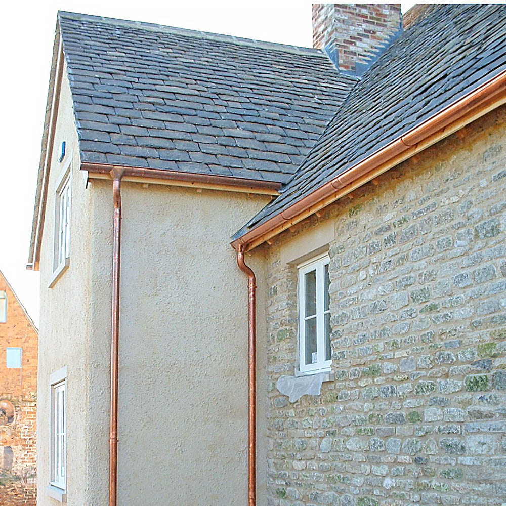 Metal Gutta Half Round Copper Gutter 125 x 76mm 10 Pack Image 6