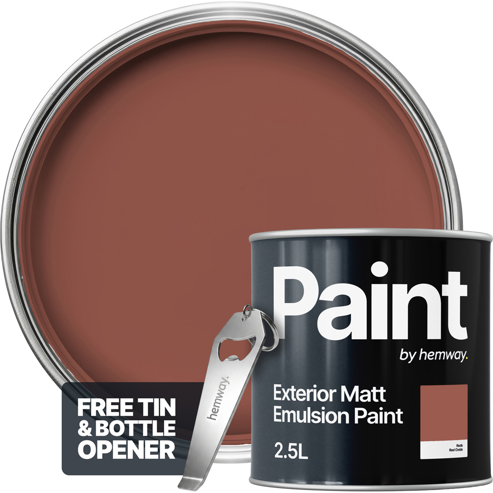 Hemway Red Oxide Exterior Matt Acrylic Emulsion Paint 2.5L Image 4