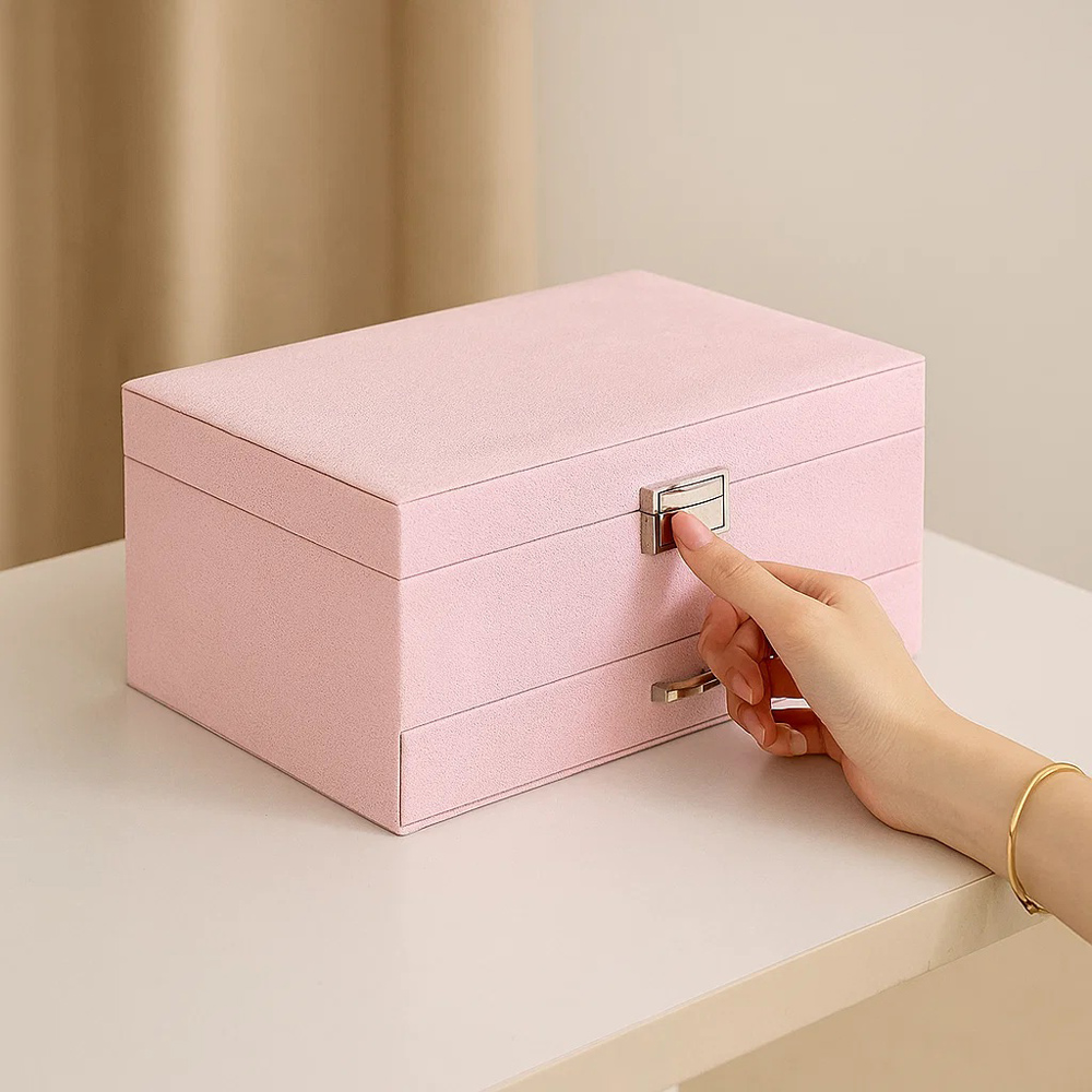 Modcraft 3 Layer Pink Jewellery Box Organizer Image 4